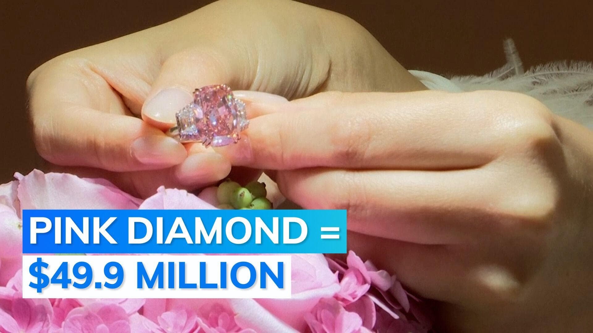 Rare pink diamond breaks auction record in Hong Kong, this is how much it was sold for