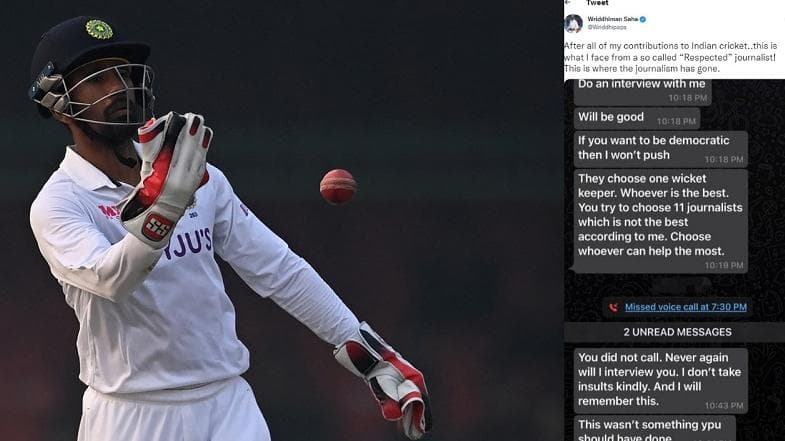 Wriddhiman Saha के ट्वीट की BCCI करेगा जांच, दोषी पत्रकार के खिलाफ की जाएगी सख्त कार्रवाई