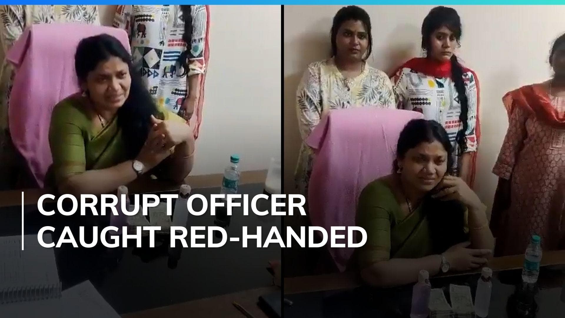 Telangana woman officer arrested for accepting bribe, weeps on camera