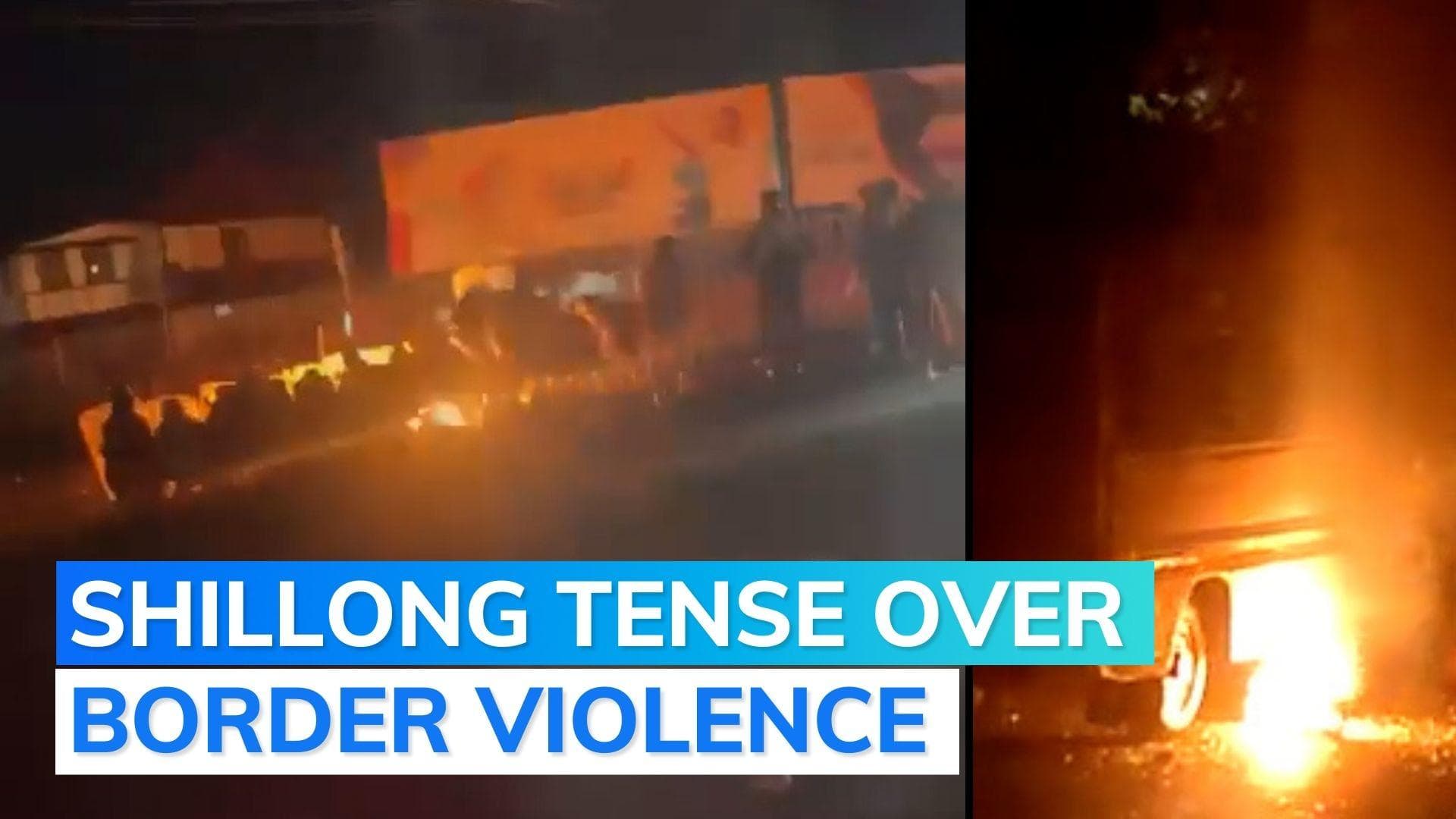 Police vehicles torched, petrol bombs hurled in fresh violence in Shillong