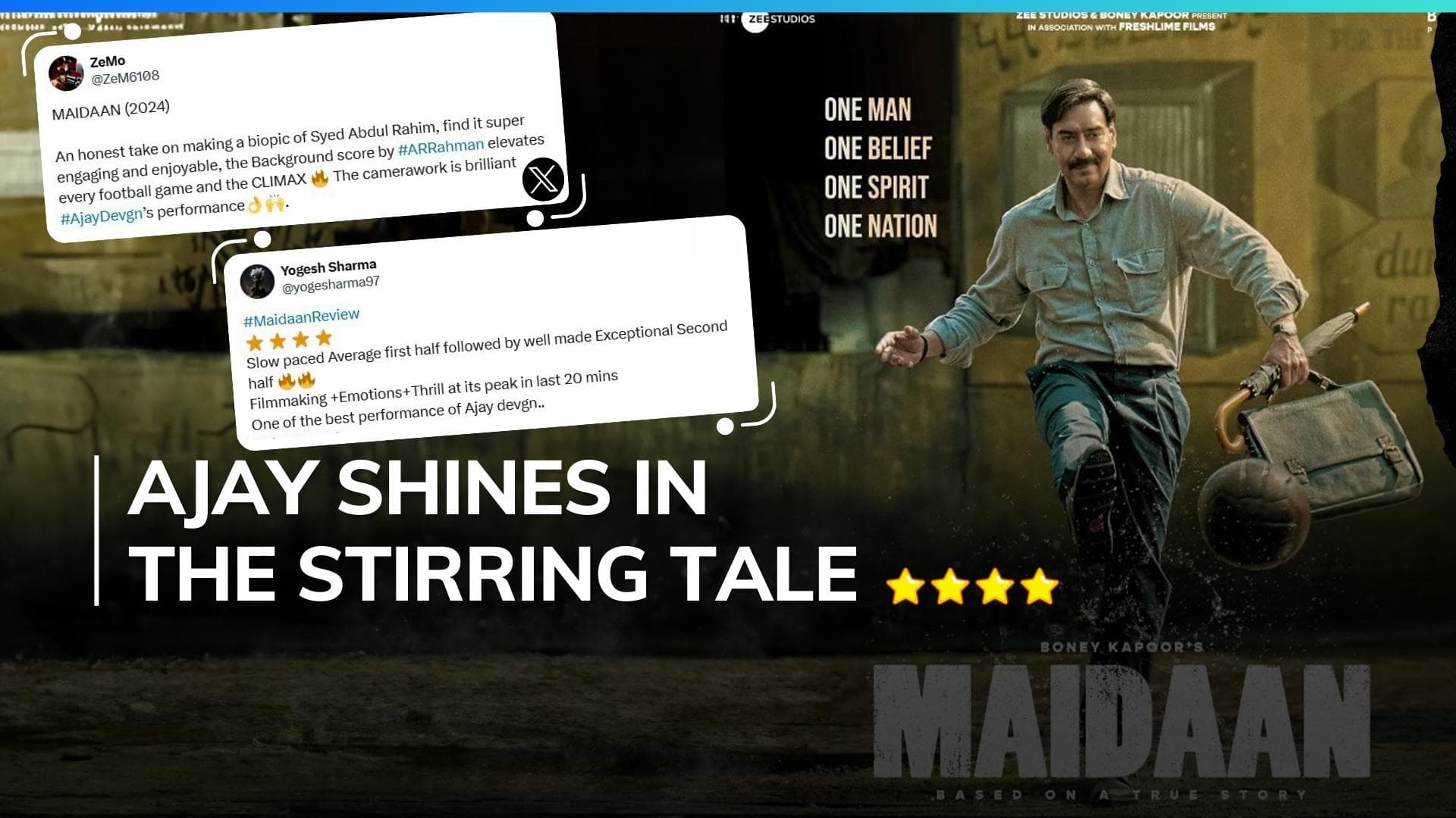 ‘Maidaan’ X review: Netizens laud sports drama; say Ajay Devgn deserves a National Award