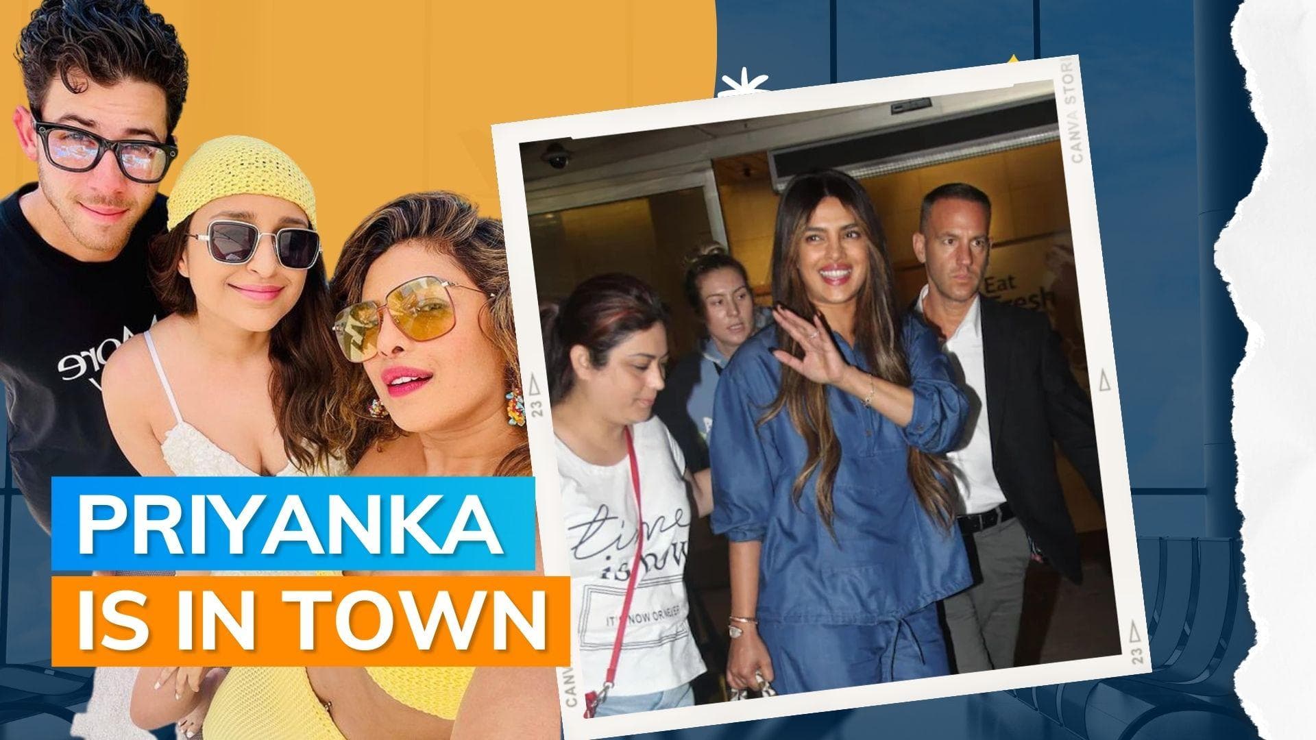  Priyanka Chopra arrives in Delhi for cousin Parineeti Chopra's engagement with politician Raghav Chadha