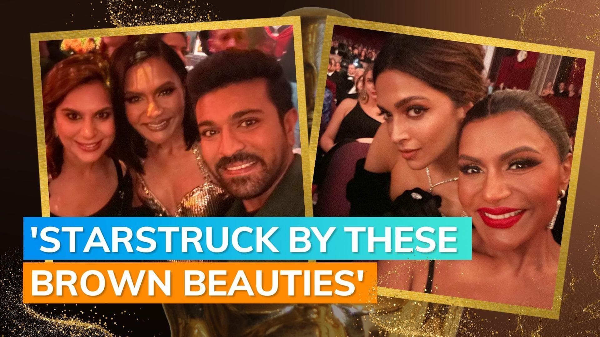 Oscars 2023: Mindy Kaling’s photos with Deepika Padukone and Ram Charan go viral; see here