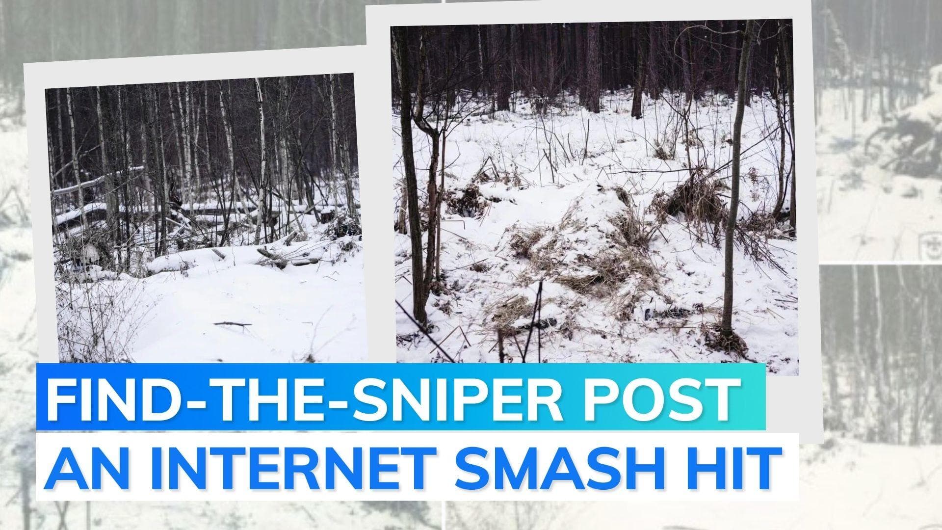Ukrainian military shares pictures of snipers in snow, asks could you locate them 
