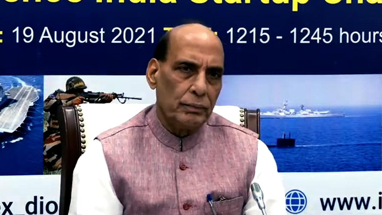 Rajnath Singh calls for a ‘self-reliant’ defense industry amid Afghan crisis
