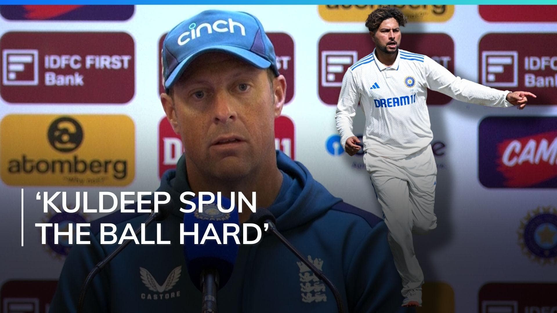 Watch: England assistant coach Trescothick credits Kuldeep Yadav after poor batting show in Dharamsala