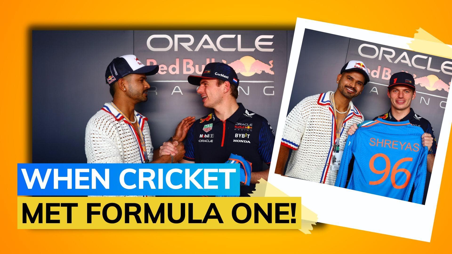 Shreyas Iyer gifts his Team India jersey to 3-time Formula One World Champion Max Verstappen