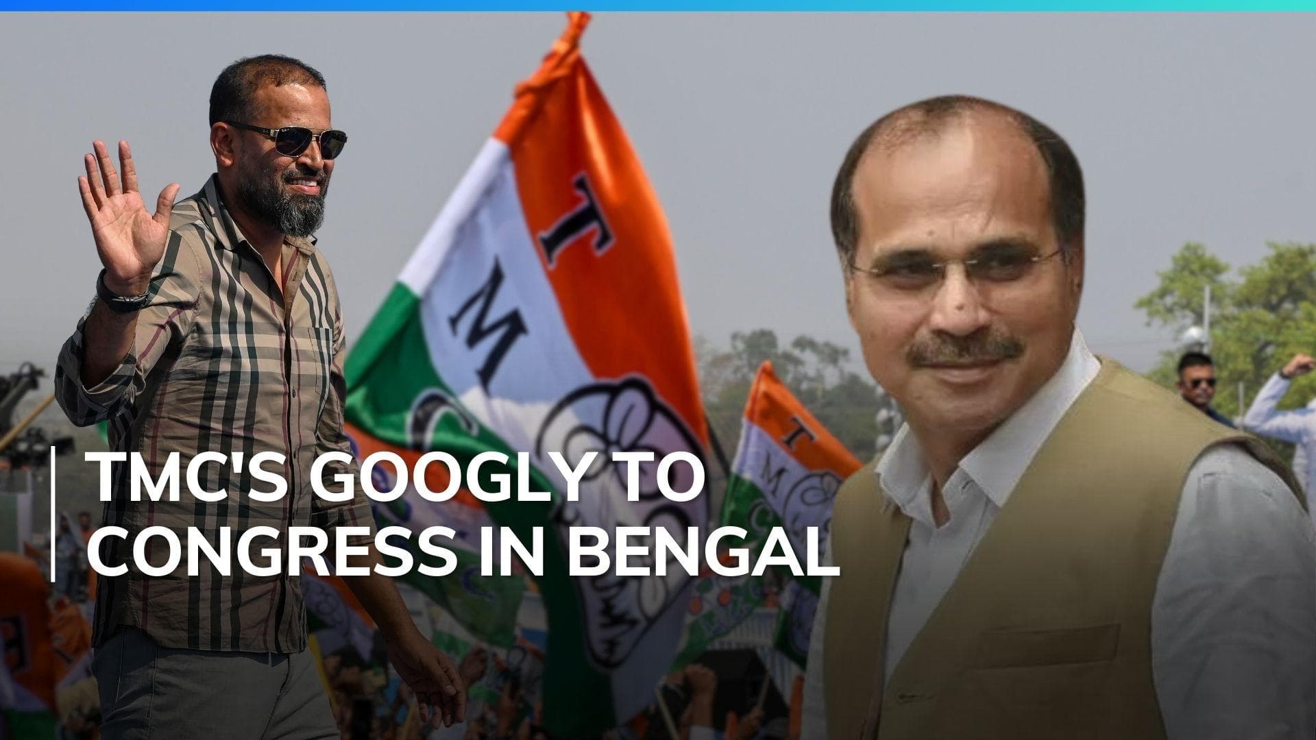 TMC pits ex-cricketer Yusuf Pathan against Congress' Adhir Ranjan Chowdhury from Berhampore