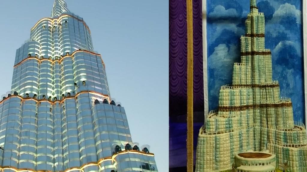 Felu Modak: মণ্ডপের পর এবার মিষ্টিতেও বুর্জ খলিফা! চমকে দিল ফেলু মোদক