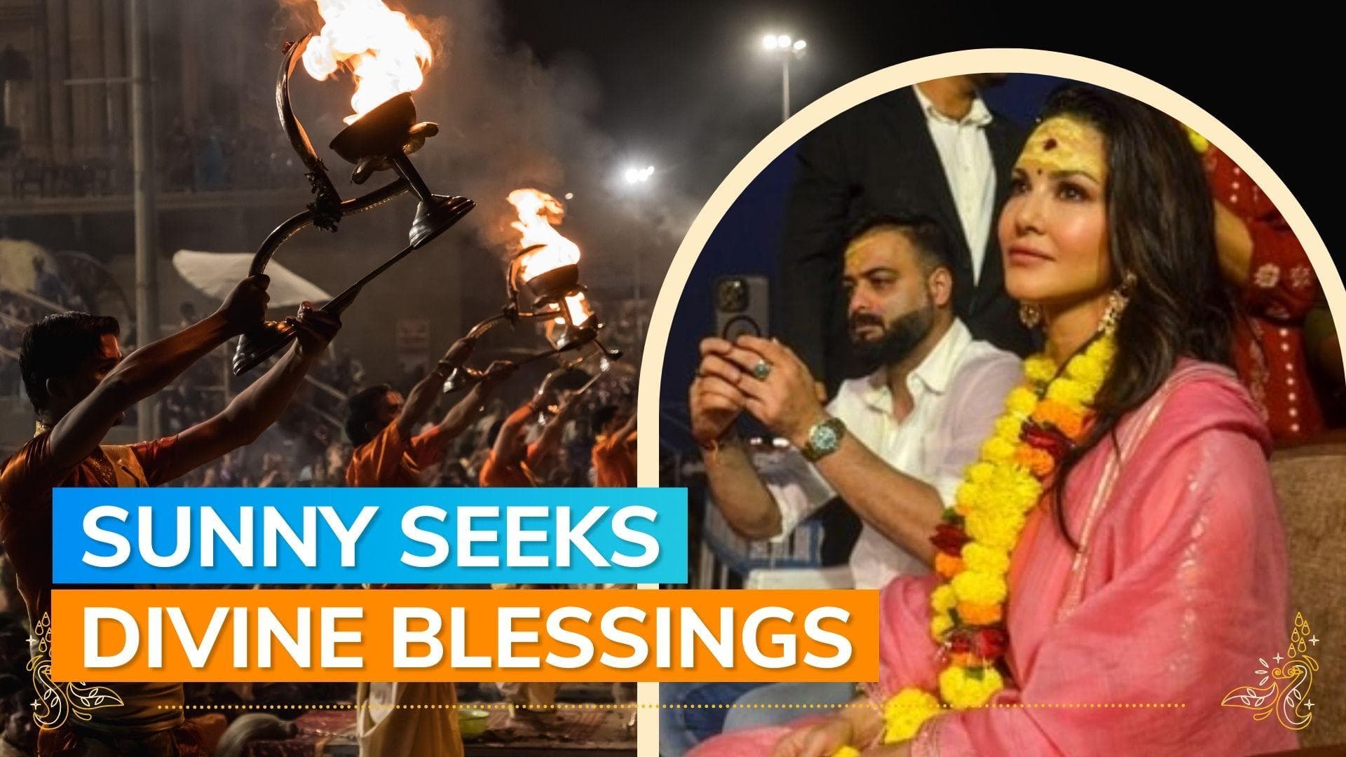 Sunny Leone expresses gratitude as she attends Ganga aarti in Varanasi