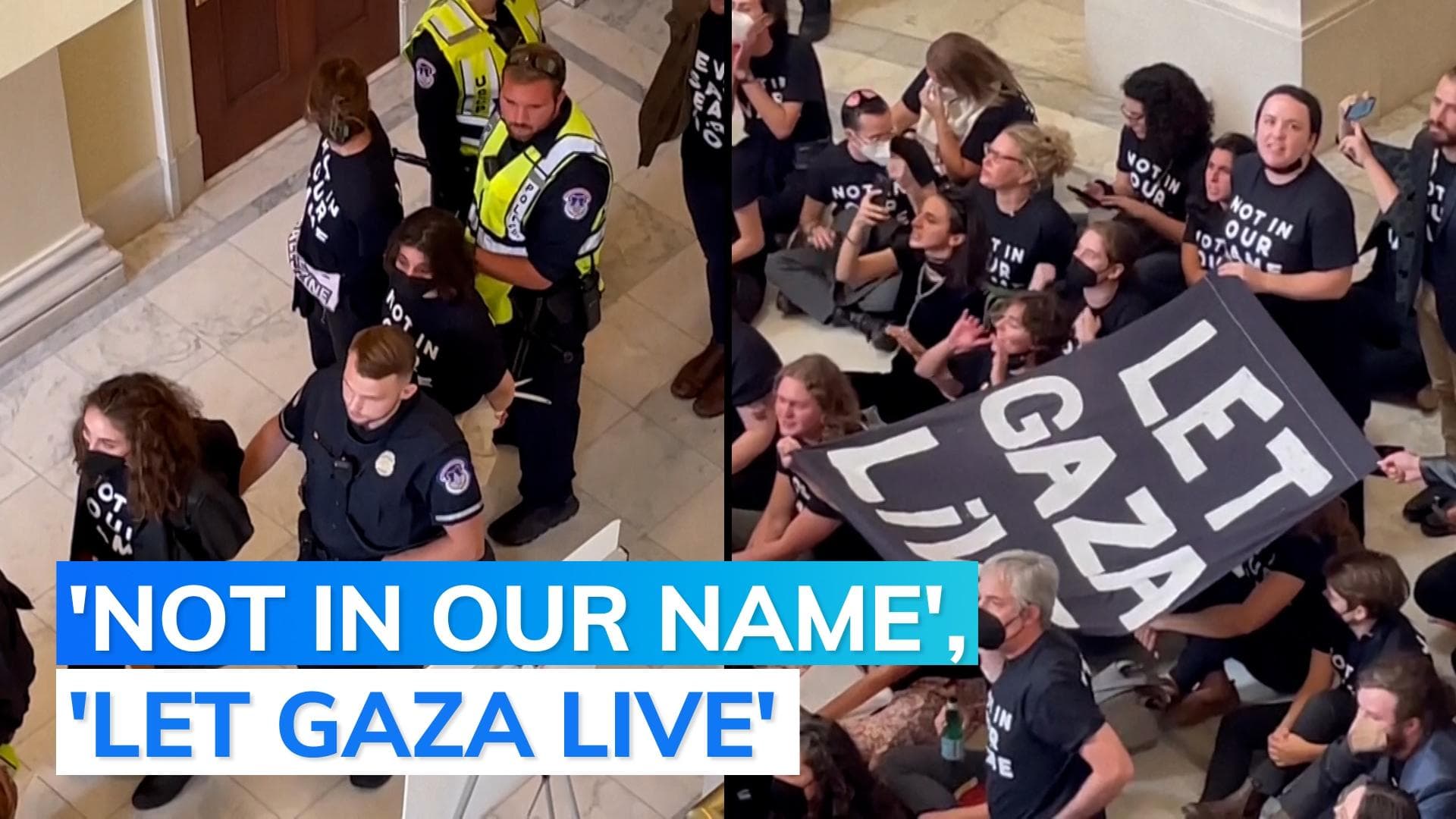 Israel-Hamas war: Jewish protesters seeking ceasefire storm US Capitol, 300 arrested