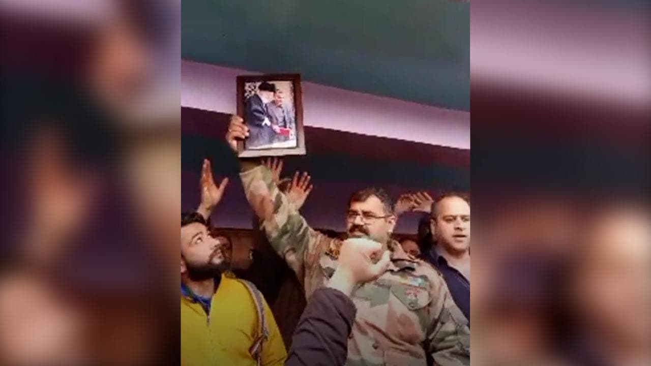 Watch: Clashes in Kashmir's Budgam after army burns poster of slain Iranian general