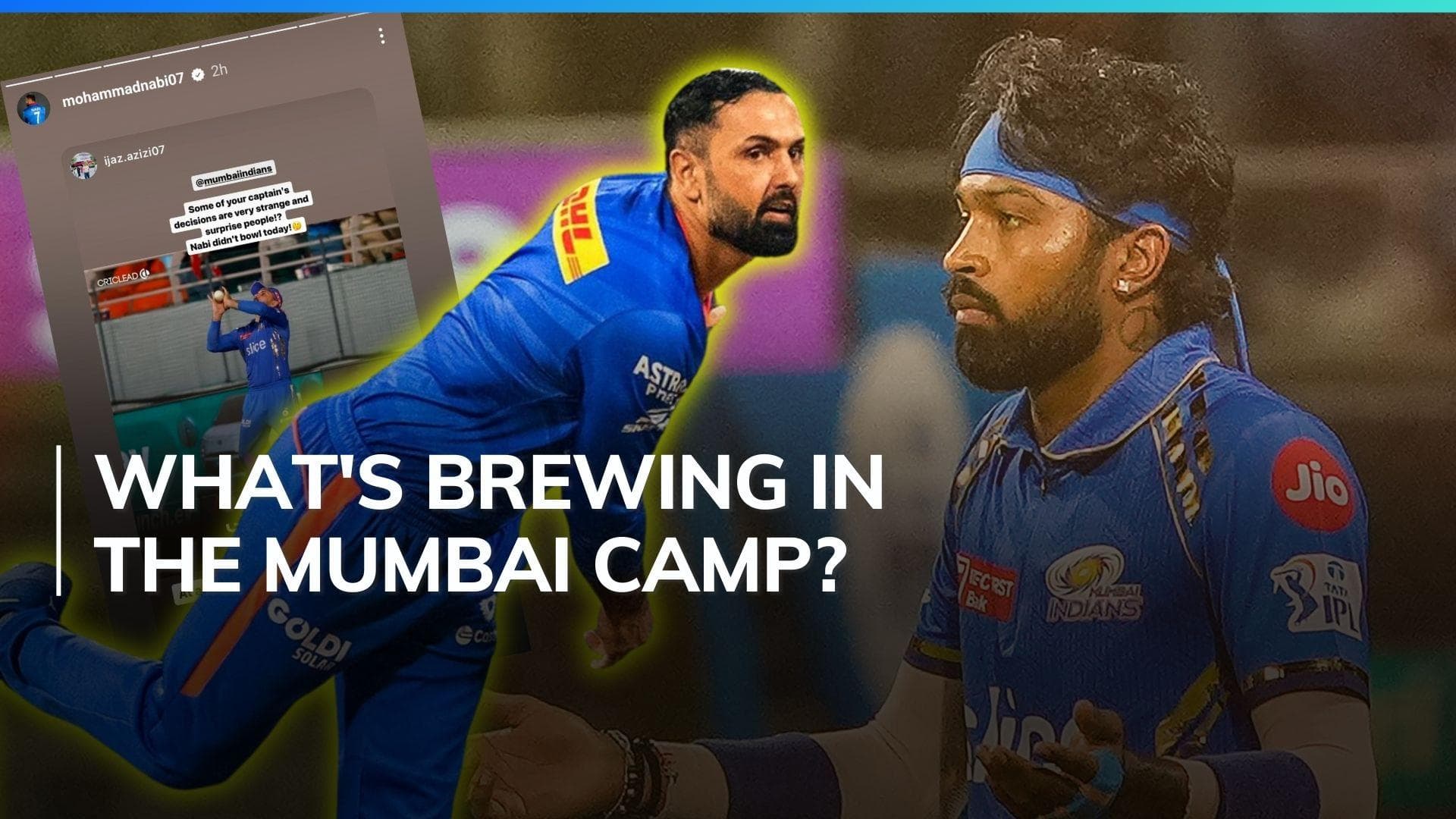 IPL: Mohammad Nabi shares, then deletes fan's remark criticising his Mumbai Indians skipper Hardik Pandya