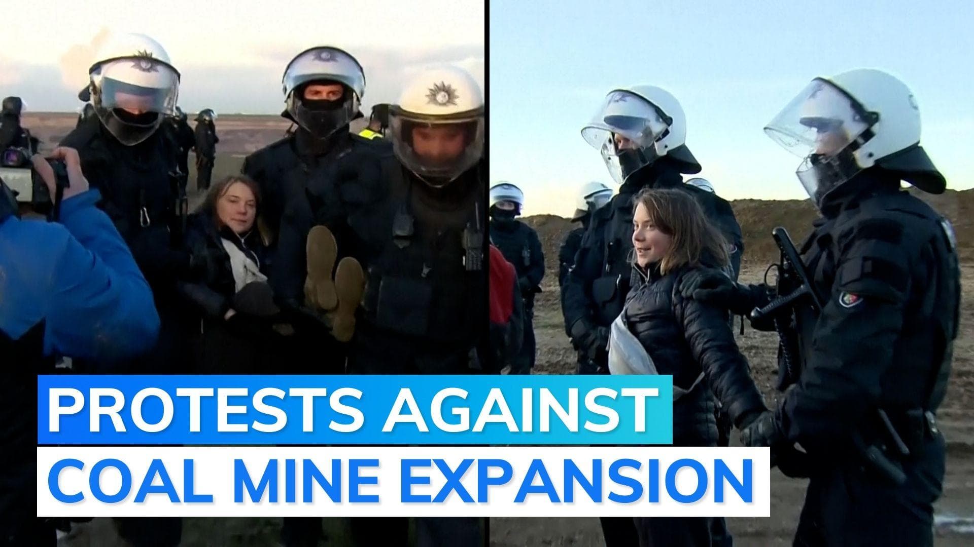 Watch: Greta Thunberg carried away by police in Germany during protest at open coal pit mine