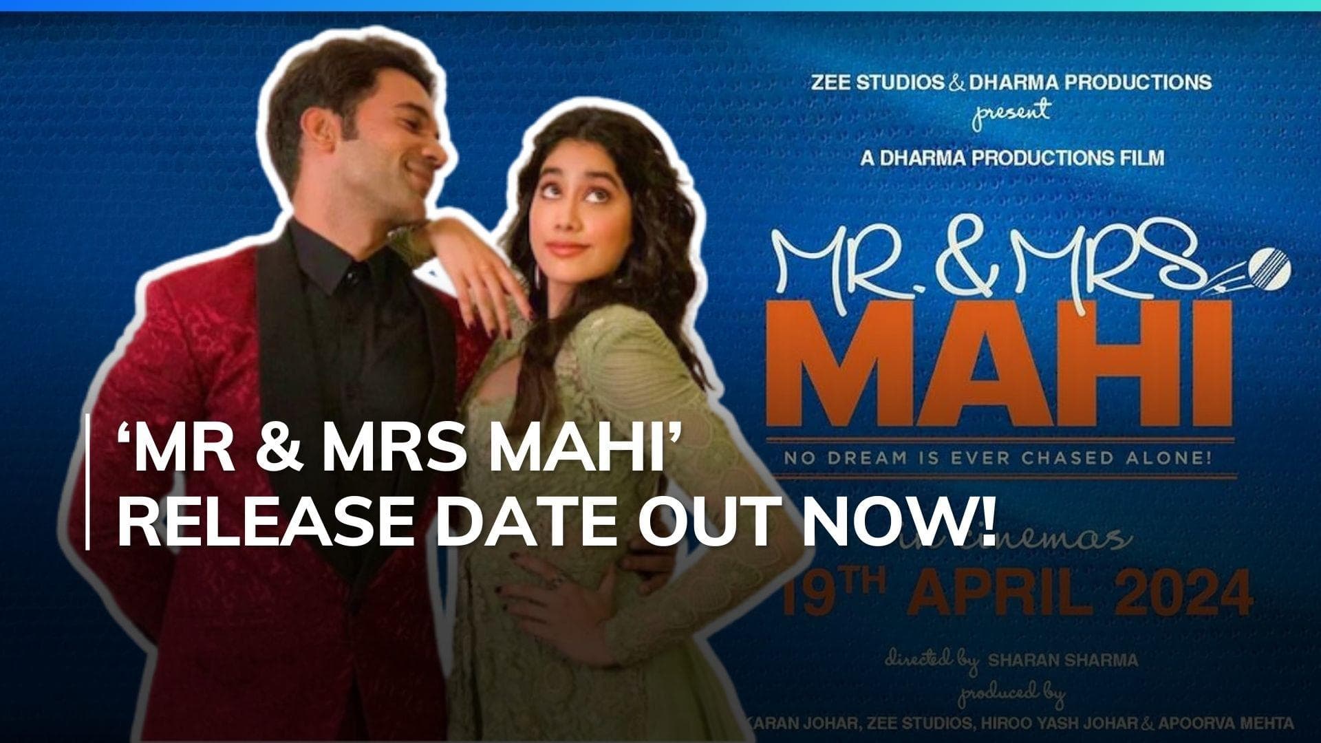 Karan Johar announces Janhvi Kapoor and Rajkumar Rao starrer ‘Mr & Mrs Mahi’ release date  