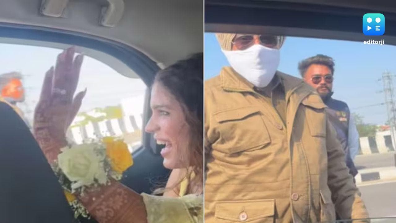 Viral Video: Punjab police stops bride-to-be, trades fine for laddoos