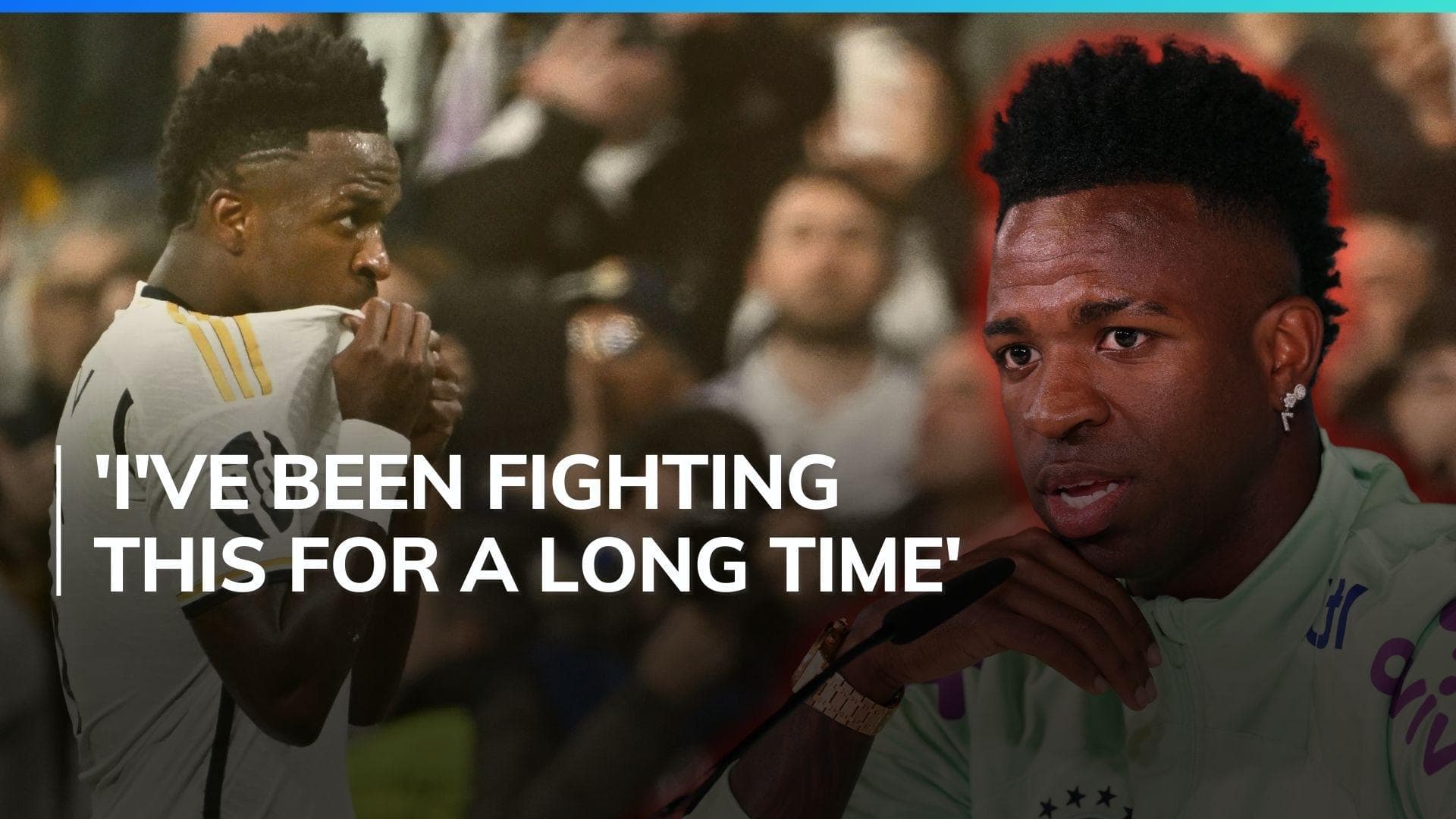  Vinicius breaks down while talking about racism, says he's losing desire to play because of insults