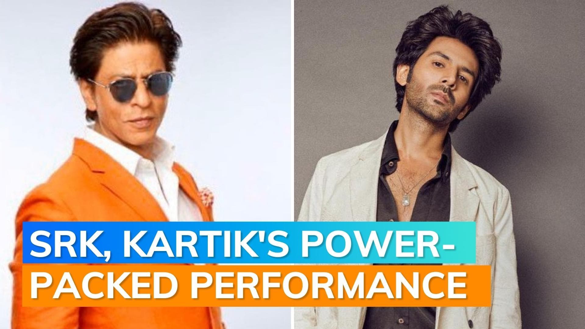 Shah Rukh Khan and Kartik Aaryan set the stage on fire with their energetic performance at Umang 2022