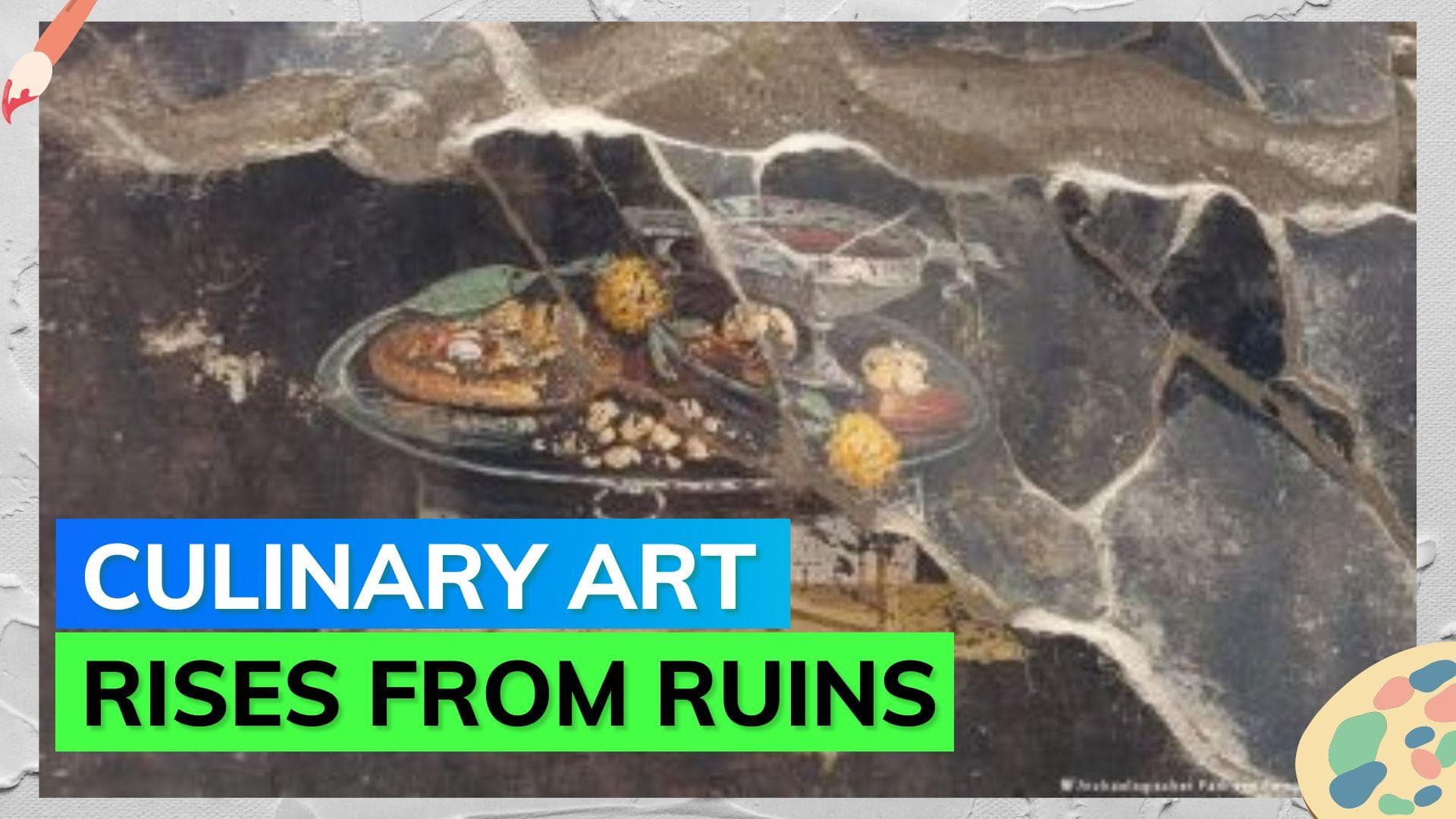 Ancient 'Pizza' painting unearthed at Pompeii ruins provides a sneak peek of ancient Roman culinary world