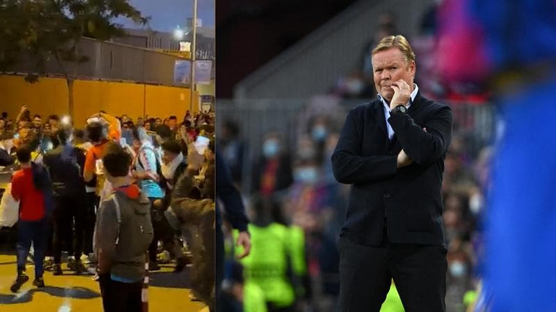 On camera! Barcelona manager Koeman attacked after El Clasico defeat to Real Madrid