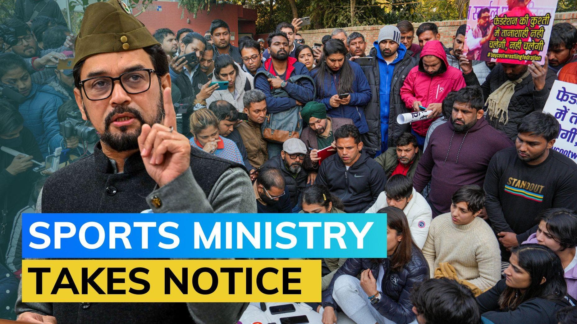 Wrestlers vs Federation: Sports Ministry asks WFI for response within 72 hours