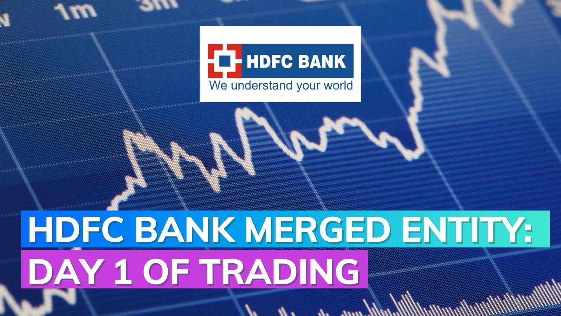 HDFC bank shares close at ₹1,644 a piece on its first day of trading as the merged entity