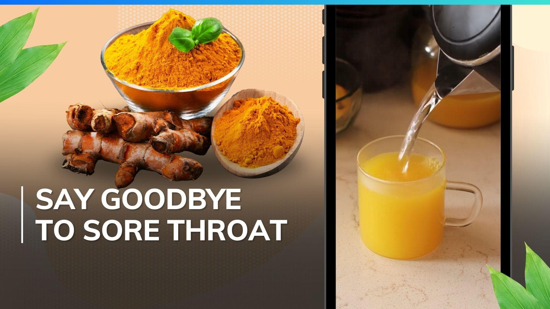 Suffering from cough and throat pain? This magical Ginger Turmeric drink will help; recipe here