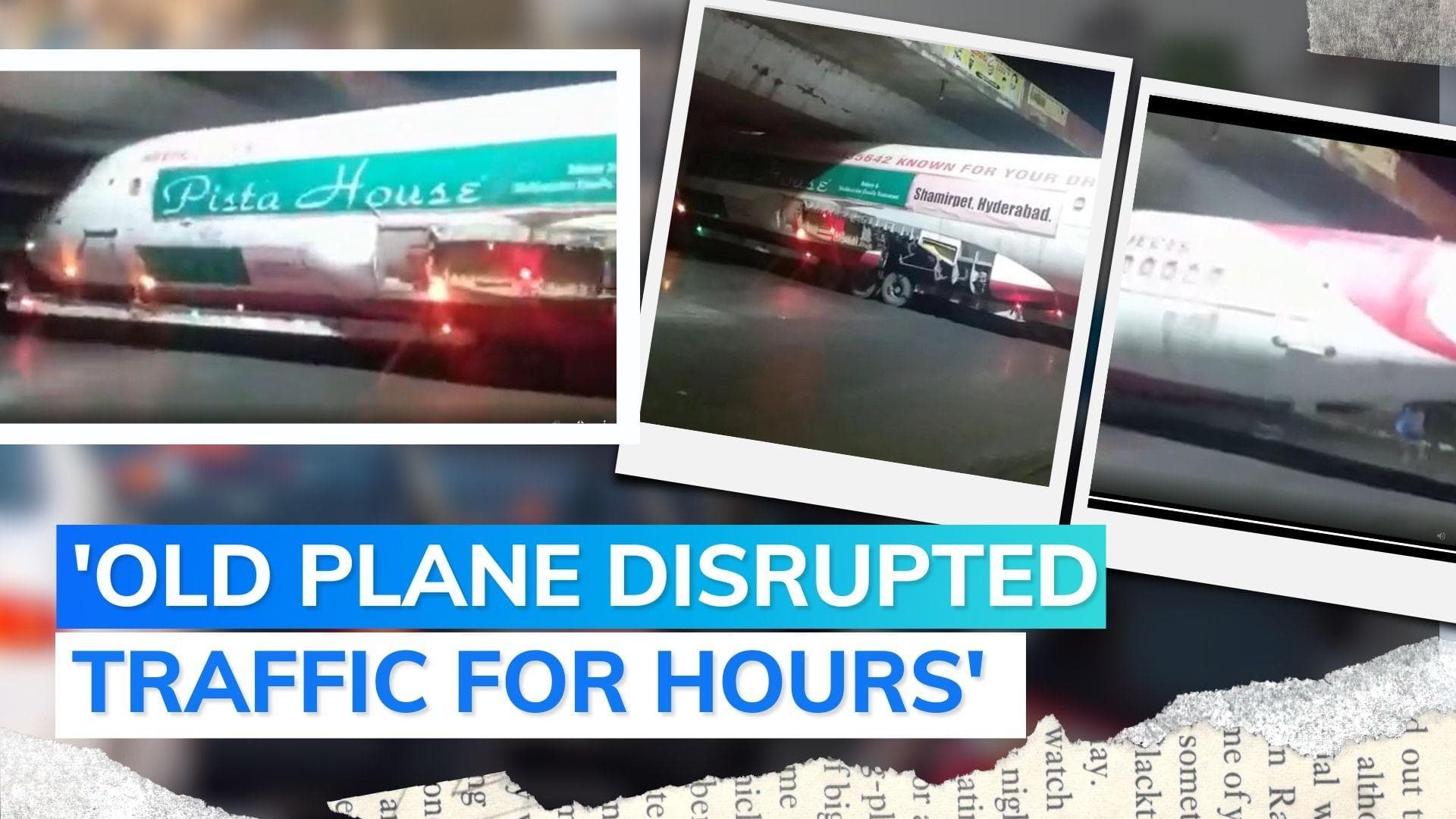 Video: Aircraft gets stuck at underpass in Andhra Pradesh