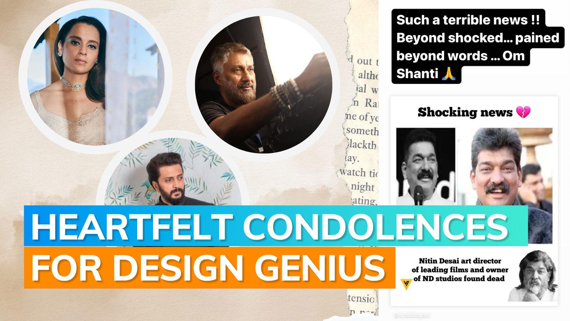 Nitin Desai dies: Sanjay Dutt, Kangana Ranaut, and others remember National award-winning art director