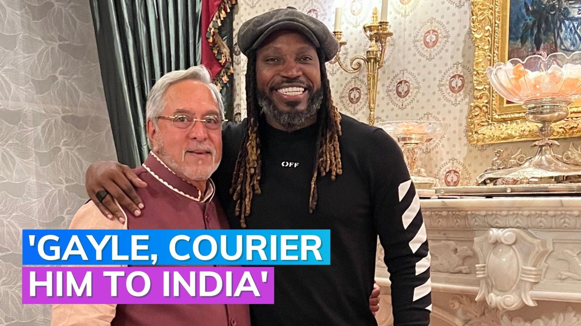 Fugitive Vijay Mallya meets with Chris Gayle, Twitter explodes 
