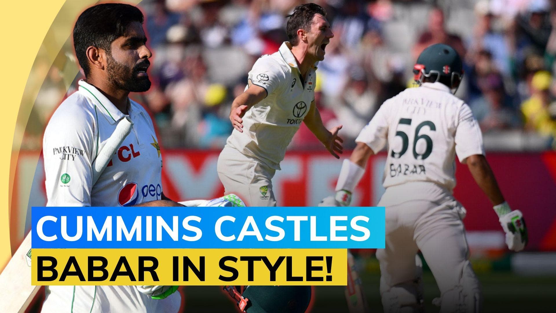 Watch: Australian captain Pat Cummins dismisses Babar Azam with a beauty at MCG | AUS vs PAK