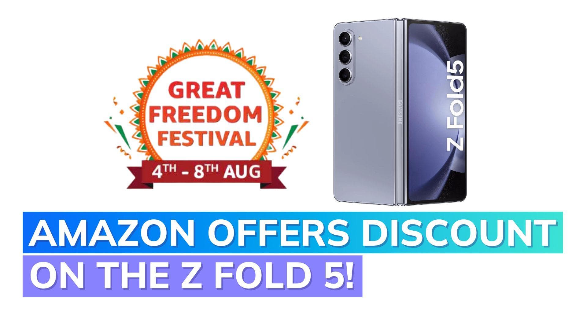Grab Samsung Galaxy Z Fold 5 with a massive ₹14,000 discount at Amazon Great Freedom Festival Sale