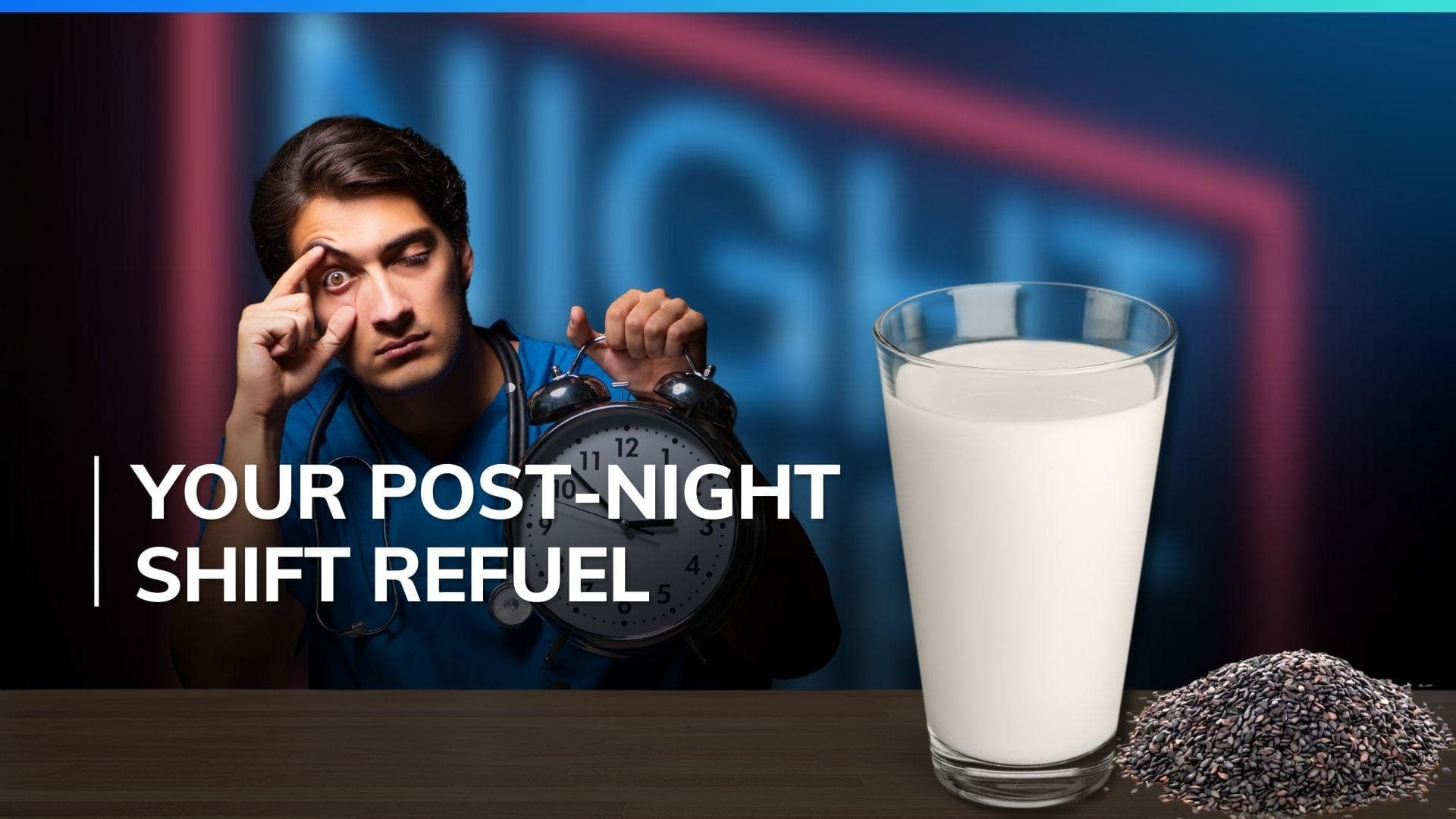 Doing night shifts? Have this first thing in the morning to cool down and relax your body 