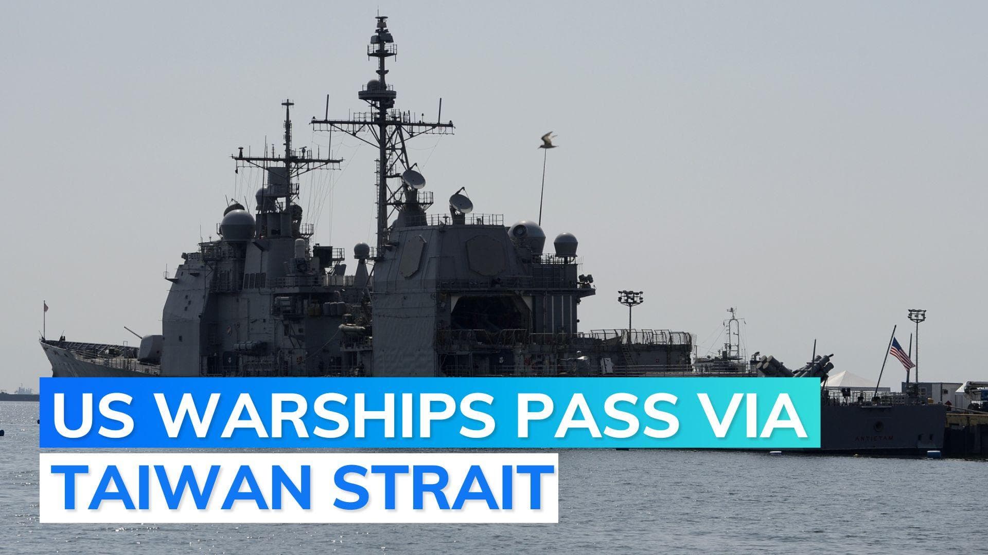 US sails warships through Taiwan Strait for the first time since Pelosi visit   