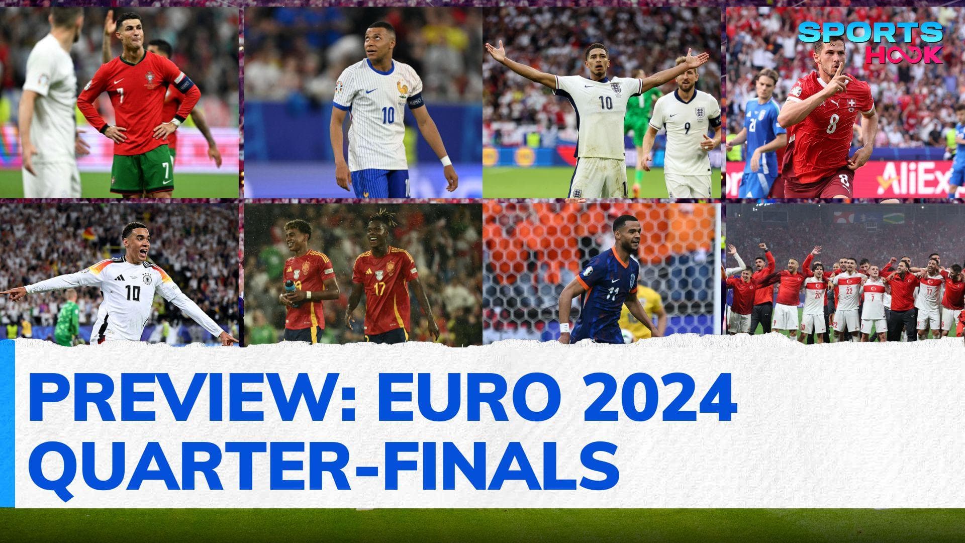 Euro 2024 Quarter-Finals: Spain v Germany, France v Portugal, England v Switzerland, Netherlands v Turkey