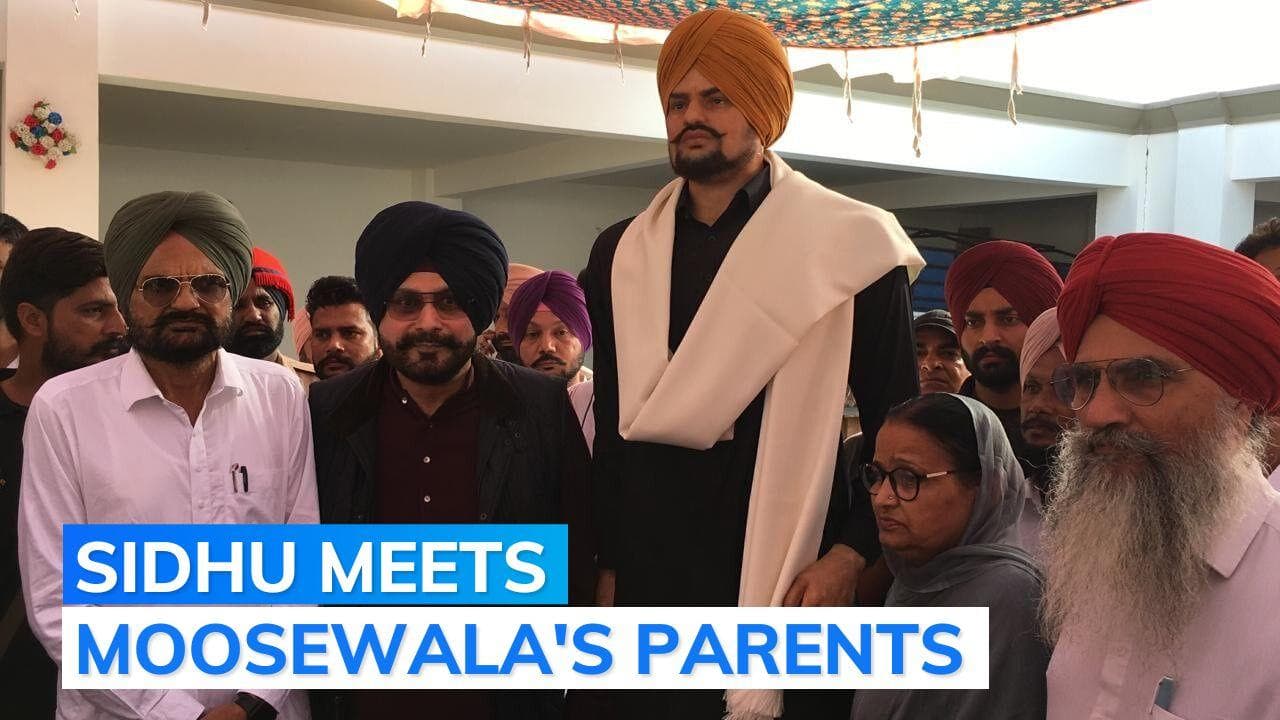 After release from jail, Navjot Sidhu visits Moosewala's residence in Punjab's Mansa