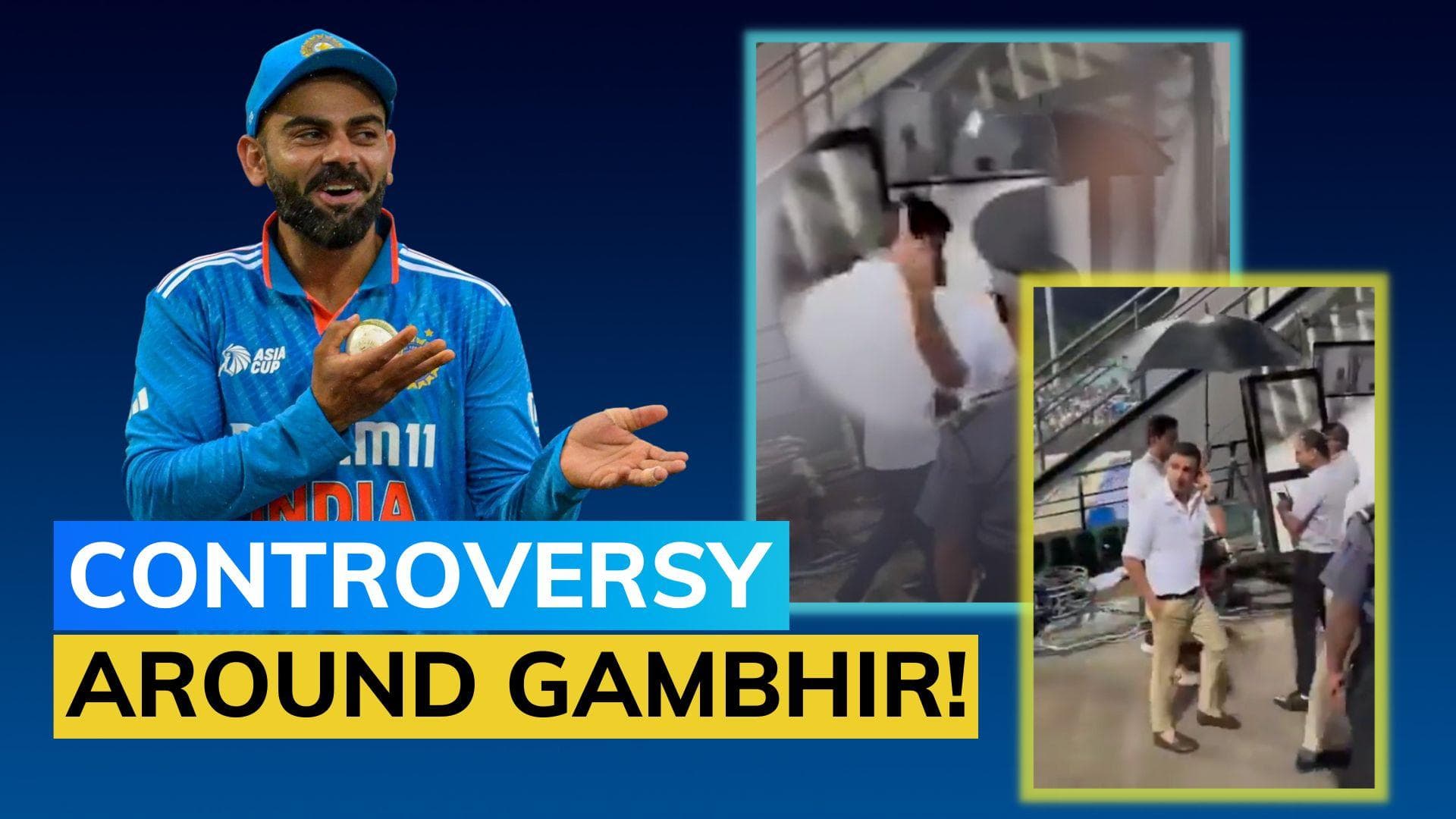 Watch: Gautam Gambhir's finger-show to Virat Kohli fans triggers storm | Asia Cup 2023 | India vs PAK