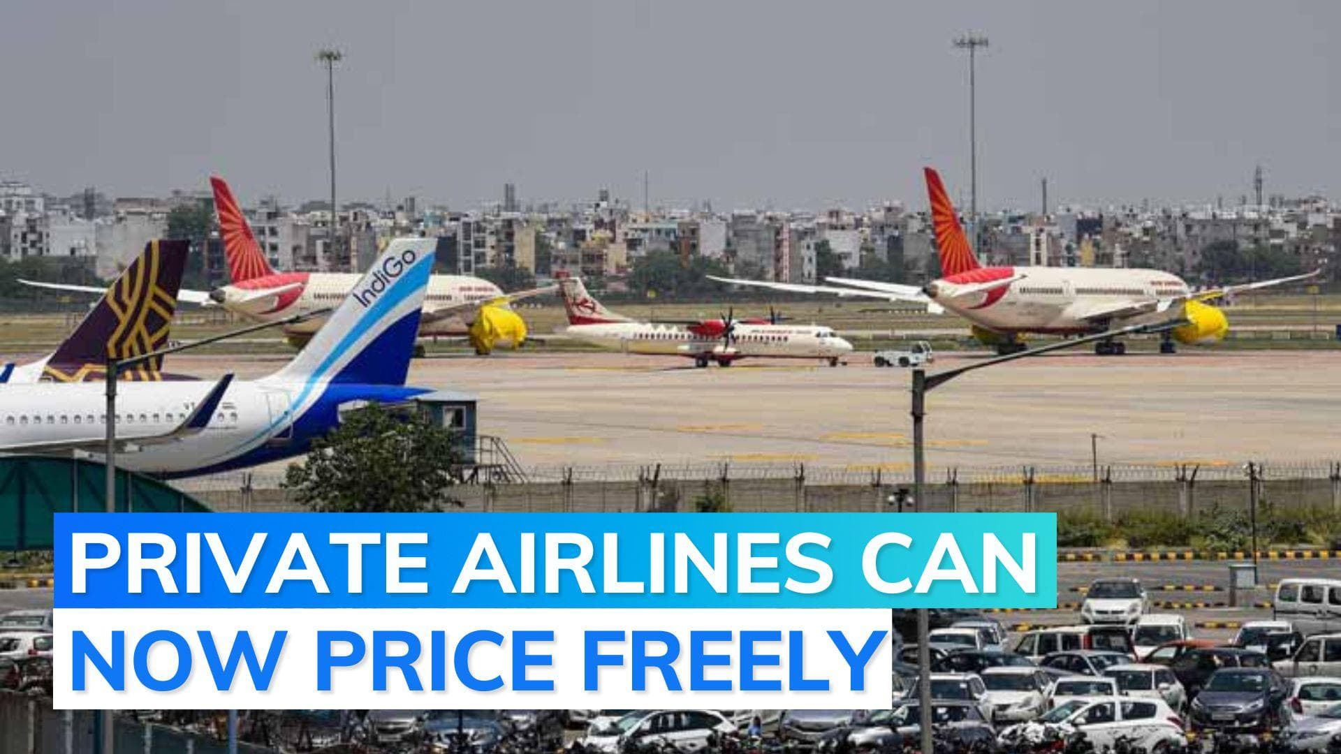 Domestic airfare caps to be lifted from August 31