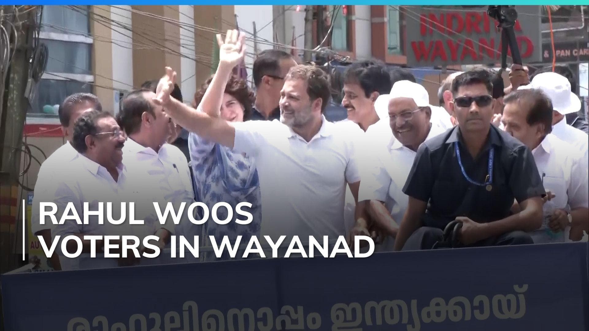 Rahul Gandhi holds roadshow in Wayanad before filing nomination for Lok Sabha polls