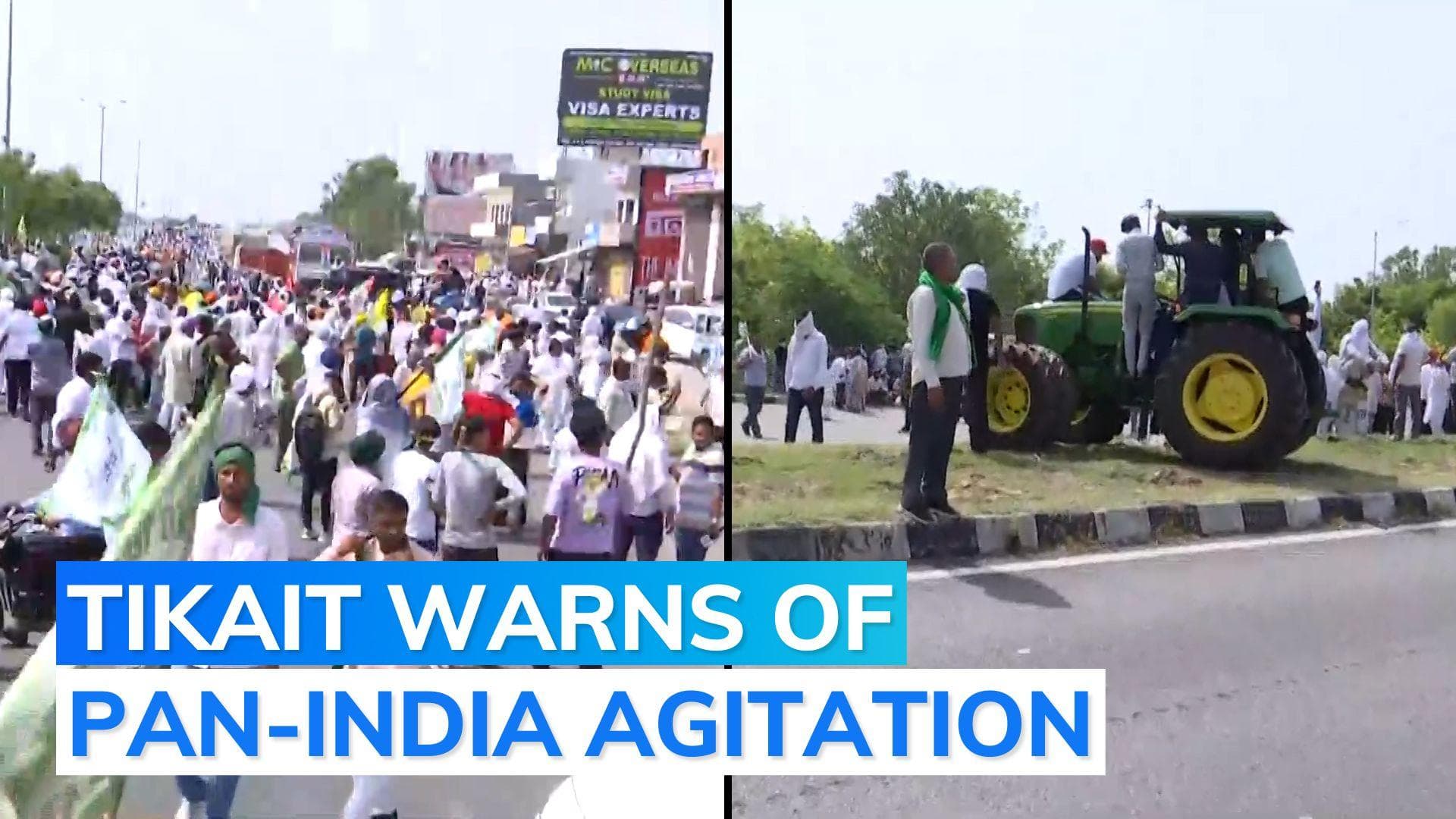 Watch: farmers seeking MSP for sunflower seed block Delhi-Chandigarh highway 