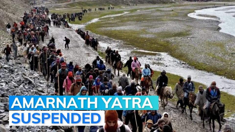 Amarnath yatra stalled amid heavy rains: Officials