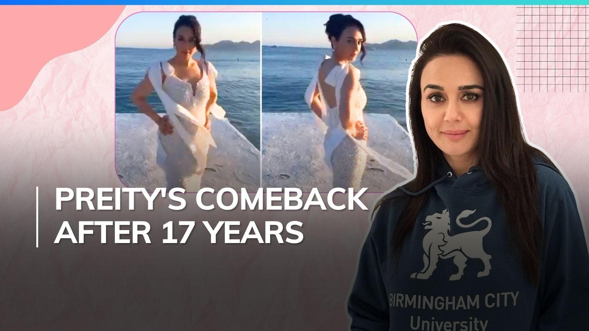 Cannes 2024: Preity Zinta makes first appearance in a shimmery white gown