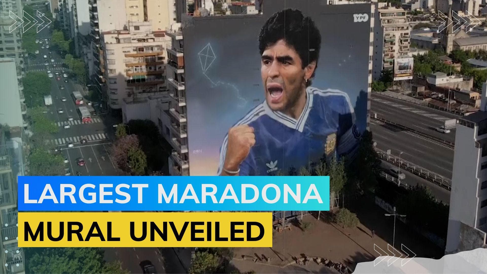 Watch! Diego Maradona mural emerges in Argentina for World Cup