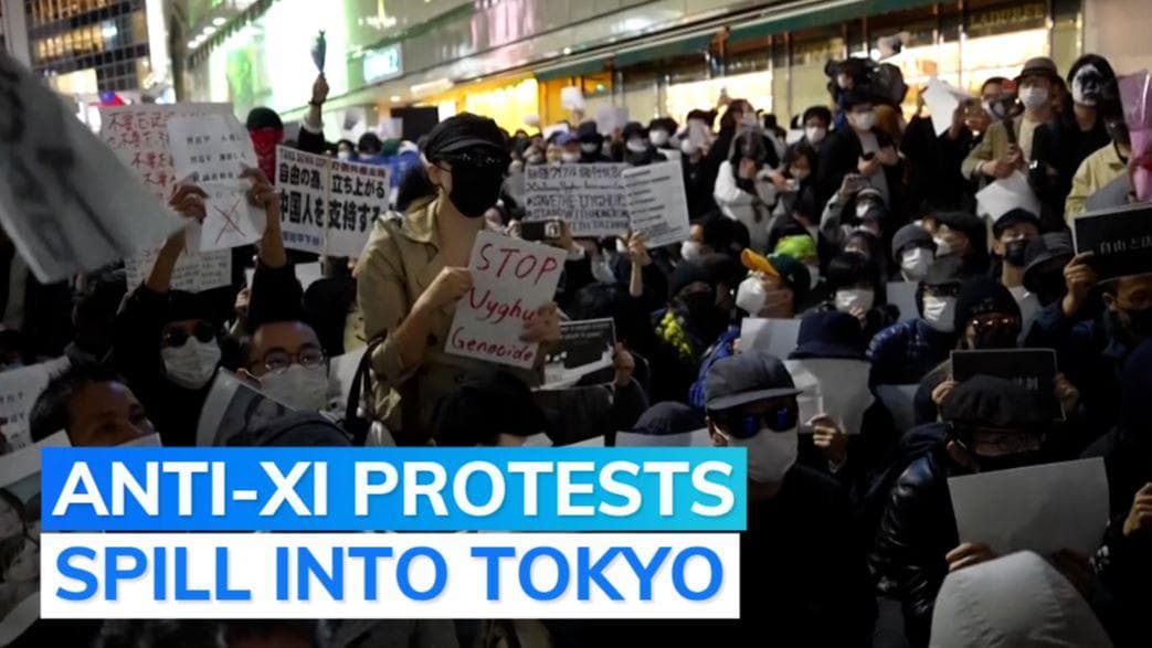 Protesters rally against China's virus policy in Tokyo