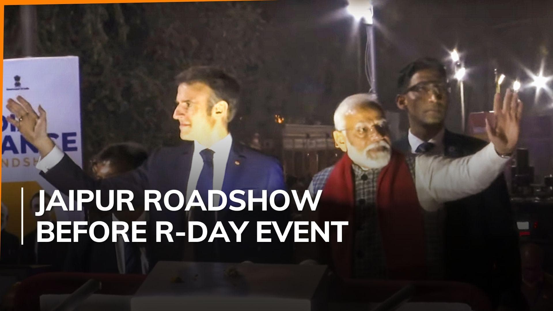 Republic Day: PM Modi, French President Macron hold roadshow in Jaipur 