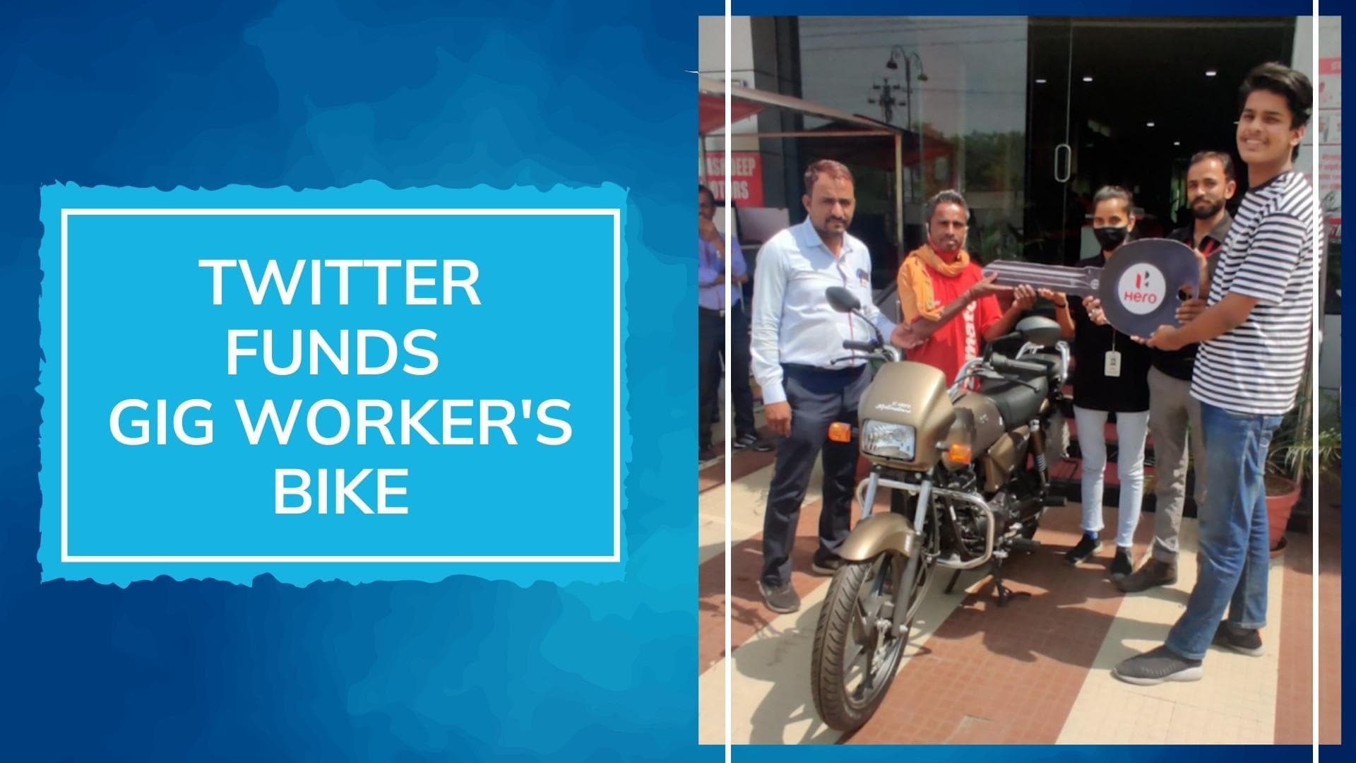 In under 24-hours, Twitter crowd funds bike for Zomato gig worker 