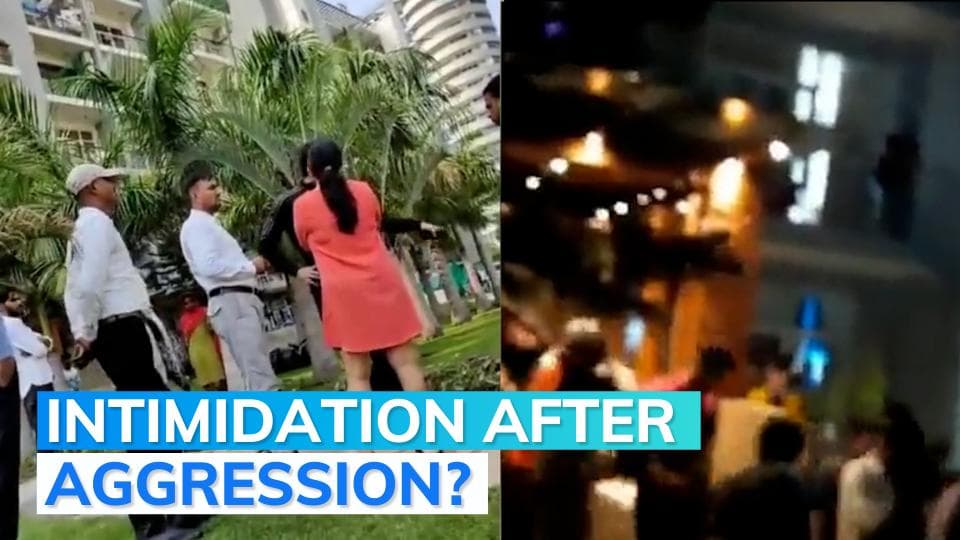 Noida society abuse row: Shrikant Tyagi's 'supporters' mob Grand Omaxe; woman & family get security