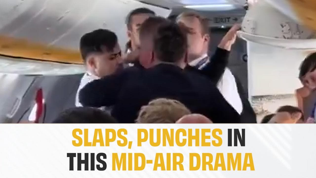 Caught-on-cam: Mid-Air Brawl Between Flight Attendant & Passenger