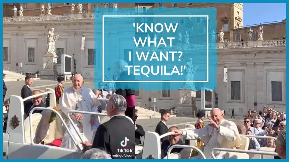 Pope Francis wants tequila to deal with knee pain: watch funny viral video from St Peter's Square