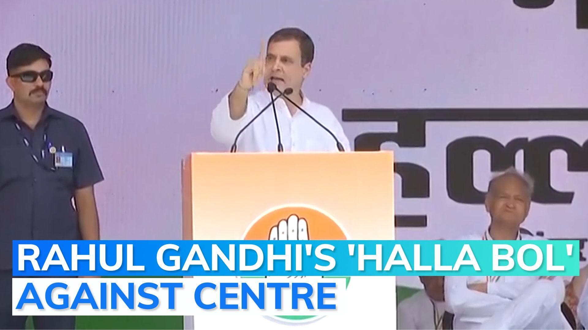 'India gripped by hate; PM Modi in power at media, 2 industrialists' behest': Rahul Gandhi at Cong rally